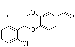 structure of CAS# 529513-66-4, 4-[(2,6-Dichlorobenzyl)Oxy]-3-Methoxybenzaldehyde;4-[(2,6-dichlorobenzyl)oxy]-3-methoxybenzaldehyde;4-[(2,6-dichlorophenyl)methoxy]-3-methoxybenzaldehyde;MFCD01590271