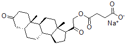 结构式 CAS# 53-10-1, 21-(3-羧基-1-氧代丙氧基)-孕甾烷-3,20-二酮钠盐