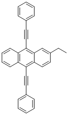 structure of CAS# 53158-83-1, 9,10-Bis(Phenylethynyl)-2-Ethylanthracene;Nsc281961