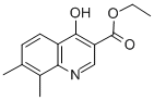 structure of CAS# 53164-33-3, 4-Hydroxy-7,8-Dimethyl-Quinoline-3-Carboxylic Acid Ethyl Ester;4-HYDROXY-7,8-DIMETHYL-QUINOLINE-3-CARBOXYLIC ACID ETHYL ESTER;7,8-DIMETHYL-4-HYDROXYQUINOLINE-3-CARBOXYLIC ACID ETHYL ESTER;ETHYL 4-HYDROXY-7,8-DIMETHYL-3-QUINOLINECARBOXYLATE