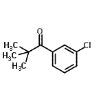 结构式 CAS# 53226-55-4, 1-(3-氯苯基)-2,2-二甲基-1-丙酮