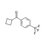 structure of CAS# 53342-40-8, Cyclobutyl[4-(Trifluoromethyl)Phenyl]Methanone;cyclobutyl 4-trifluoromethylphenyl ketone