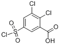 structure of CAS# 53552-95-7, 2,3-Dichloro-5-(Chlorosulfonyl)Benzoic Acid;Benzoic Acid, 2,3-Dichloro-5-(Chlorosulfonyl)-;2,3-Dichloro-5-(Chlorosulfonyl)Benzoic Acid