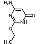structure of CAS# 53557-49-6, 6-Amino-2-Ethoxy-4(1H)-Pyrimidinone;6-amino-2-ethoxy-3-hydropyrimidin-4-one;MFCD09258910