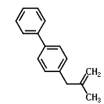 structure of CAS# 53573-00-5, 1-(2-Methylprop-2-Enyl)-4-Phenyl-Benzene;3-(4-Biphenyl)-2-methyl-1-propene