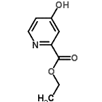 structure of CAS# 53764-72-0, Ethyl 4-Hydroxy-2-Pyridinecarboxylate;4-Hydroxy-2-pyridinecarboxylic acid ethyl ester;Ethyl 4-hydroxy-2-pyridinecarboxylate;ethyl 4-hydroxypicolinate