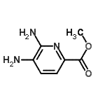结构式 CAS# 538372-33-7, 甲基5,6-二氨基-2-吡啶羧酸酯