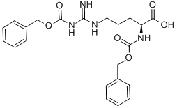 structure of CAS# 53934-75-1, Nalpha, Nomega-Dicarbobenzoxy-L-Arginine;N5-[Imino[[(Benzyloxy)Carbonyl]Amino]Methyl]-N2-[(Benzyloxy)Carbonyl]-L-Ornithine;Nalpha,Nomega-Di-Cbz-L-Arginine Alpha,Omega-Di-Z-Arg-OH;NALPHA,NOMEGA-DICARBOBENZOXY-L-ARGININE