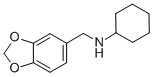 structure of CAS# 5427-37-2, Benzo[1,3]Dioxol-5-Ylmethyl-Cyclohexyl-Amine;BENZO[1,3]DIOXOL-5-YLMETHYL-CYCLOHEXYL-AMINE