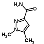 结构式 CAS# 54384-74-6, 1,5-二甲基-1H-吡唑-3-甲酰胺
