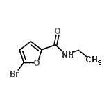 structure of CAS# 544702-49-0, 5-Bromo-N-Ethyl-2-Furamide;(5-bromo(2-furyl))-N-ethylcarboxamide;5-Bromo-N-ethyl-2-furamide;MFCD03384116