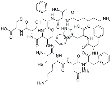 CAS#: 54518-51-3， H-Cys-Lys-Asn-Phe-Phe-Trp-Lys-Thr-Phe-Thr-Ser-Cys-OH