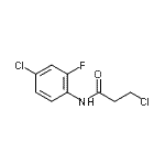 结构式 CAS# 545385-13-5, 3-氯-N-(4-氯-2-氟苯基)丙酰胺