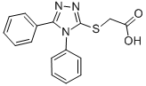结构式 CAS# 54559-45-4, (4,5-二苯基-4H-[1,2,4]三唑-3-基硫基)-乙酸