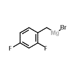 structure of CAS# 546122-71-8, Bromo(2,4-Difluorobenzyl)Magnesium;2,4-Difluorobenzylmagnesium bromide;2,4-Difluorobenzylmagnesium bromide 0.25 M in Diethyl Ether;2,4-Difluorobenzylmagnesium bromide, 0.25M in diethyl ether