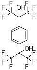 结构式 CAS# 54736-43-5, 2,2'-(1,4-亚苯基)二(1,1,1,3,3,3-六氟-2-丙醇)