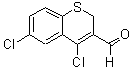 结构式 CAS# 54949-15-4, 4,6-二氯-2H-1-苯并硫杂吡喃-3-甲醛