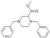 structure of CAS# 54969-33-4, 1,4-Bis(Phenylmethyl)-2-Piperazinecarboxylic Acid Methyl Ester;1,4-Bis(Phenylmethyl)-2-Piperazinecarboxylic Acid Methyl Ester;2-Piperazinecarboxylic Acid, 1,4-Bis(Phenylmethyl)-;1,4-Dibenzyl-Piperazine-2-Carboxylicacidmethylester