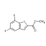 结构式 CAS# 550998-57-7, 甲基5,7-二氟-1-苯并噻吩-2-羧酸酯