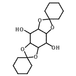 结构式 CAS# 55123-26-7, 六氢二螺[环己烷-1,2'-[1,3]二氧杂环戊并[4,5-f][1,3]苯并二氧戊环-6',1''-环己烷]-4',8'-二醇