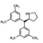 结构式 CAS# 553638-66-7, (2S)-2-[二(3,5-二甲基苯基)甲基]吡咯烷