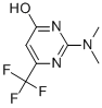 structure of CAS# 55545-80-7, 2-(Dimethylamino)-6-(Trifluoromethyl)-4-Pyrimidinol;2-(DIMETHYLAMINO)-4-HYDROXY-6-(TRIFLUOROMETHYL)PYRIMIDINE;2-(DIMETHYLAMINO)-6-(TRIFLUOROMETHYL)-4-PYRIMIDINOL