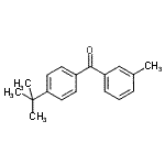 结构式 CAS# 55709-37-0, (3-甲基苯基)[4-(2-甲基-2-丙基)苯基]甲酮