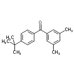 结构式 CAS# 55709-39-2, (3,5-二甲基苯基)[4-(2-甲基-2-丙基)苯基]甲酮
