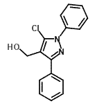 结构式 CAS# 55828-92-7, (5-氯-1,3-二苯基-1H-吡唑-4-基)甲醇