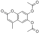 结构式 CAS# 55939-28-1, 6,7-二乙酰氧基-4-甲基香豆素