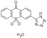 结构式 CAS# 56030-55-8, 3-(1H-四唑-5-基)-9H-噻吨-9-酮 10,10-二氧化物单水合物