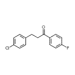 结构式 CAS# 56201-99-1, 3-(4-氯苯基)-1-(4-氟苯基)-1-丙酮