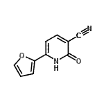 结构式 CAS# 56304-75-7, 6-(2-呋喃基)-2-氧代-1,2-二氢-3-吡啶甲腈
