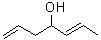 structure of CAS# 5638-26-6, (5E)-1,5-Heptadien-4-Ol;1,5-Heptadien-4-ol