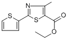 结构式 CAS# 56421-62-6, 4-甲基-2-(2-噻吩基)-1,3-噻唑-5-羧酸乙酯