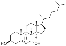structure of CAS# 566-26-7, 5-Cholesten-3-beta,7-alpha-Diol;(3S,7S,8S,9S,10R,13R,14S,17R)-17-[(1R)-1,5-Dimethylhexyl]-10,13-Dimethyl-2,3,4,7,8,9,11,12,14,15,16,17-Dodecahydro-1H-Cyclopenta[A]Phenanthrene-3,7-Diol;7Alpha-Hydroxycholesterol;7Alpha-Hydroxy-Cholesterol