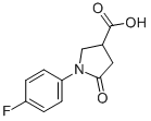 structure of CAS# 56617-43-7, 1-(4-Fluoro-Phenyl)-5-Oxo-Pyrrolidine-3-Carboxylic Acid;(3S)-1-(4-Fluorophenyl)-5-Oxo-Pyrrolidine-3-Carboxylate;(3S)-1-(4-Fluorophenyl)-5-Oxo-3-Pyrrolidinecarboxylate;(3S)-1-(4-Fluorophenyl)-5-Keto-Pyrrolidine-3-Carboxylate