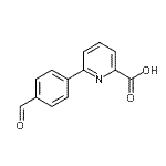 结构式 CAS# 566198-31-0, 6-(4-甲酰基苯基)-2-吡啶羧酸