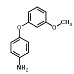 structure of CAS# 56705-86-3, 4-(3-Methoxyphenoxy)Aniline;MFCD02663342;MLS000062731;SDCCGMLS-0008793.P002