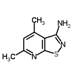 structure of CAS# 56891-66-8, 4,6-Dimethyl[1,2]Thiazolo[5,4-b]Pyridin-3-Amine;4,6-dimethyl[1,2]thiazolo[5,4-b]pyridin-3-amine;4,6-Dimethyl-isothiazolo[5,4-b]pyridin-3-ylamine;4,6-dimethylisothiazolo[5,4-b]pyridine-3-ylamine