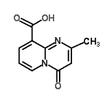 结构式 CAS# 57073-56-0, 2-甲基-4-氧代-4H-吡啶并[1,2-a]嘧啶-9-羧酸