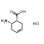 结构式 CAS# 57266-56-5, (1R,6S)-6-氨基-3-环己烯-1-羧酸盐酸盐(1:1)