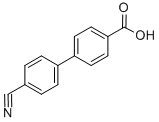 structure of CAS# 5728-46-1, 4'-Cyano-Biphenyl-4-Carboxylic Acid;4'-CYANO[1,1'-BIPHENYL]-4-CARBOXYLIC ACID;4'-CYANO-4-BIPHENYL CARBOXYLIC ACID;4'-CYANO-BIPHENYL-4-CARBOXYLIC ACID