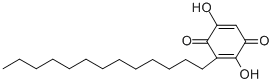 structure of CAS# 573-40-0, Rapanone;2,5-Dihydroxy-3-Tridecyl-1,4-Benzoquinone;2,5-Dihydroxy-3-Tridecyl-P-Benzoquinone;2,5-Dihydroxy-3-Tridecyl-Cyclohexa-2,5-Diene-1,4-Dione