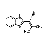 结构式 CAS# 57320-11-3, 2-(1H-苯并咪唑-2-基)-3-甲基-2-丁烯腈