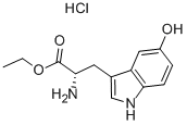 structure of CAS# 57432-62-9, L-2-Amino-3-(5-Hydroxyindolyl)Propionic Acid Ethyl Ester Hydrochloride;L-2-AMINO-3-(5-HYDROXYINDOLYL)PROPIONIC ACID ETHYL ESTER HYDROCHLORIDE;(S)-Ethyl 2-Amino-3-(5-Hydroxy-1H-Indol-3-Yl)Propanoate Hydrochloride;5-HYDROXY-L-TRYPTOPHAN ETHYL ESTER HYDROCHLORIDE