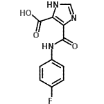 structure of CAS# 575497-25-5, 4-[(4-Fluorophenyl)Carbamoyl]-1H-Imidazole-5-Carboxylic Acid;5-(4-Fluoro-phenylcarbamoyl)-3 H -imidazole-4-carb;5-(4-Fluo<wbr>ro-phenyl<wbr>carbamoyl<wbr>)-3 H -im<wbr>idazole-4<wbr>-carboxyl<wbr>ic acid;5-(4-Fluoro-phenylcarbamoyl)-3H-imidazole-4-carboxylic acid