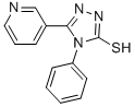 structure of CAS# 57600-03-0, 4-Phenyl-5-Pyridin-3-Yl-4H-[1,2,4]Triazole-3-Thiol;4-Phenyl-5-(3-Pyridyl)-2H-1,2,4-Triazole-3-Thione;Bim-0029208.P001;Smr000116379