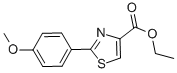 structure of CAS# 57677-79-9, 2-(4-Methoxy-Phenyl)-Thiazole-4-Carboxylic Acid Ethyl Ester;4-Thiazolecarboxylic Acid, 2-(4-Methoxyphenyl)-, Ethyl Ester;2-(4-METHOXY-PHENYL)-THIAZOLE-4-CARBOXYLIC ACID ETHYL ESTER;ETHYL 2-(4-METHOXYPHENYL)-1,3-THIAZOLE-4-CARBOXYLATE