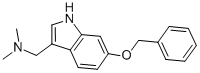 structure of CAS# 57765-22-7, 6-Benzyloxygramine;[6-(Benzyloxy)-1H-Indol-3-Yl]Methyl-Dimethyl-Amine;Nsc92545